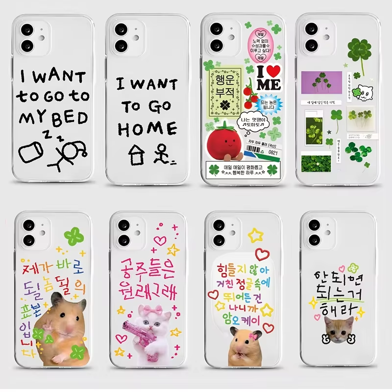 Phone Cases Cute Iphone 13 - Koreaanse schattige vierklaverblad telefoonhoesje voor iPhone