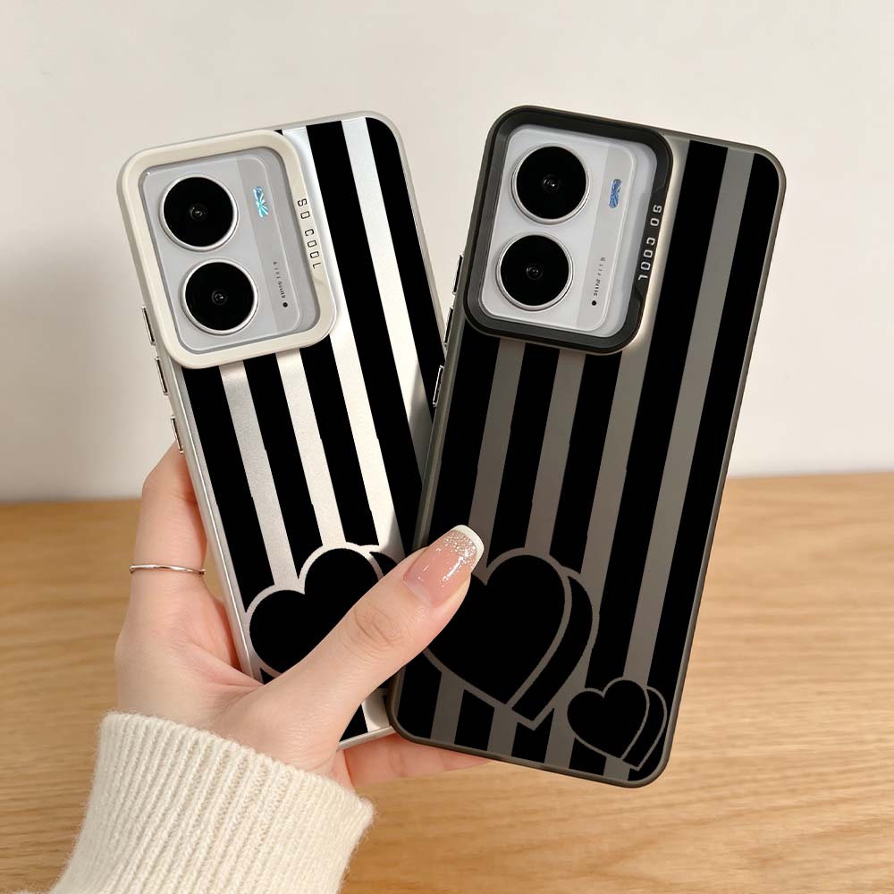 Phone Cases Realme - Zwart gestreept design voor Realme 14X