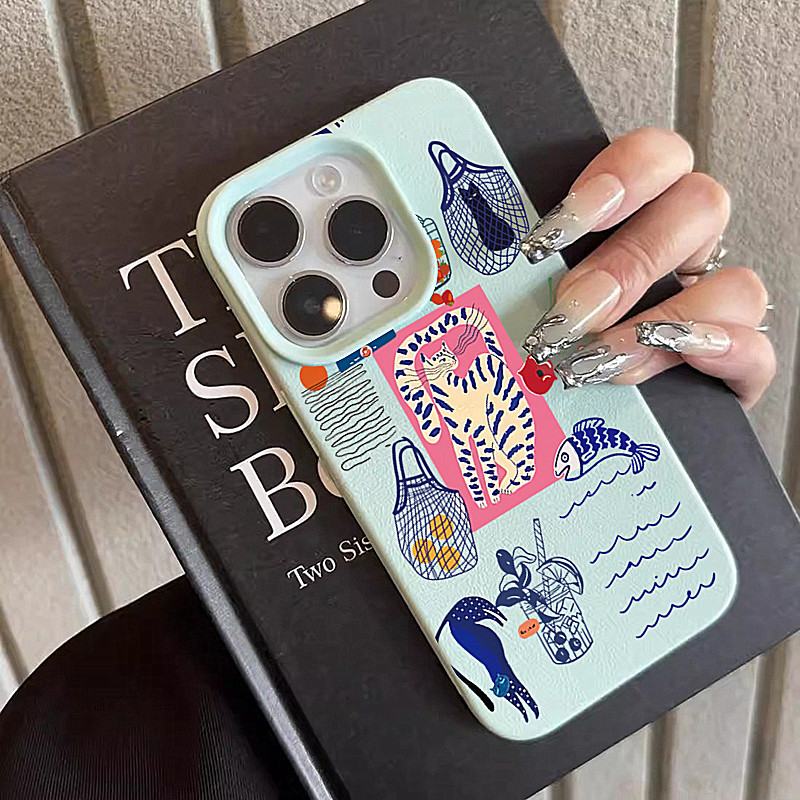 Phone Cases Cute Iphone 13 - Schattige kersenkat print telefoonhoesjes voor iPhone