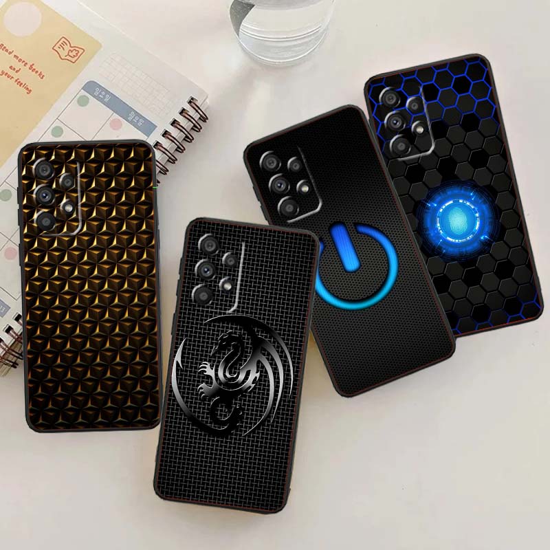 Phone Cases For Samsung A14 - Carbon fiber patroon voor Samsung A73