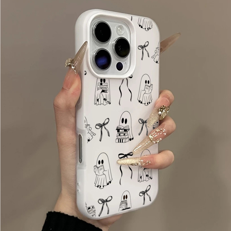 Phone Cases Online - Schattig Halloween Boek Spook Strik Telefoonhoesje