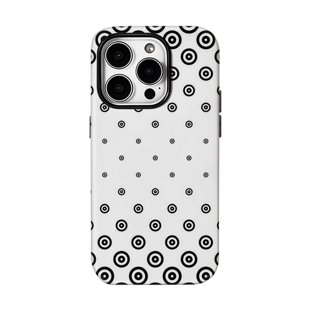 Phone Cases Target - Zwart-witte Target Dot telefoonhoesje voor iPhone