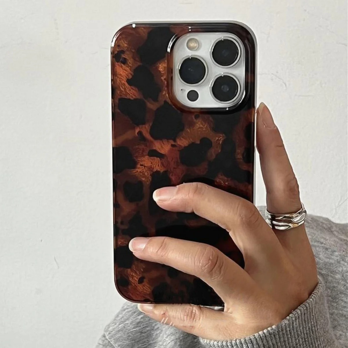 Phone Cases Online - Retro Amber Textuur Laser Telefoonhoesje voor