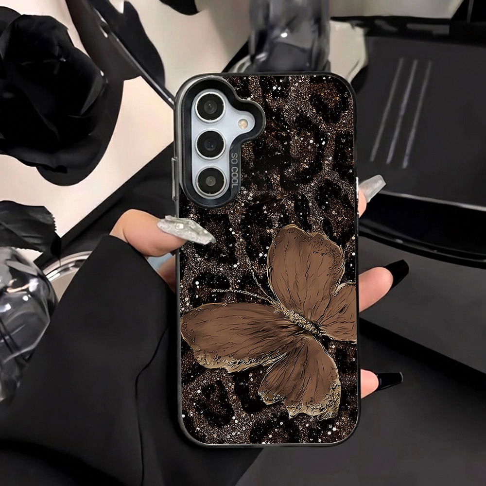 Phone Cases For Samsung A14 - Harde IMD Leopard hoes voor Samsung