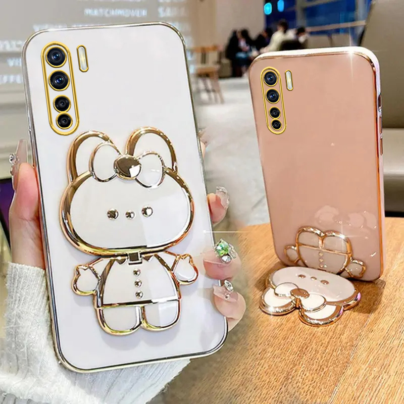 Phone Cases Vogue - Een 91 make-upspiegel schattig konijn telefoonhouder