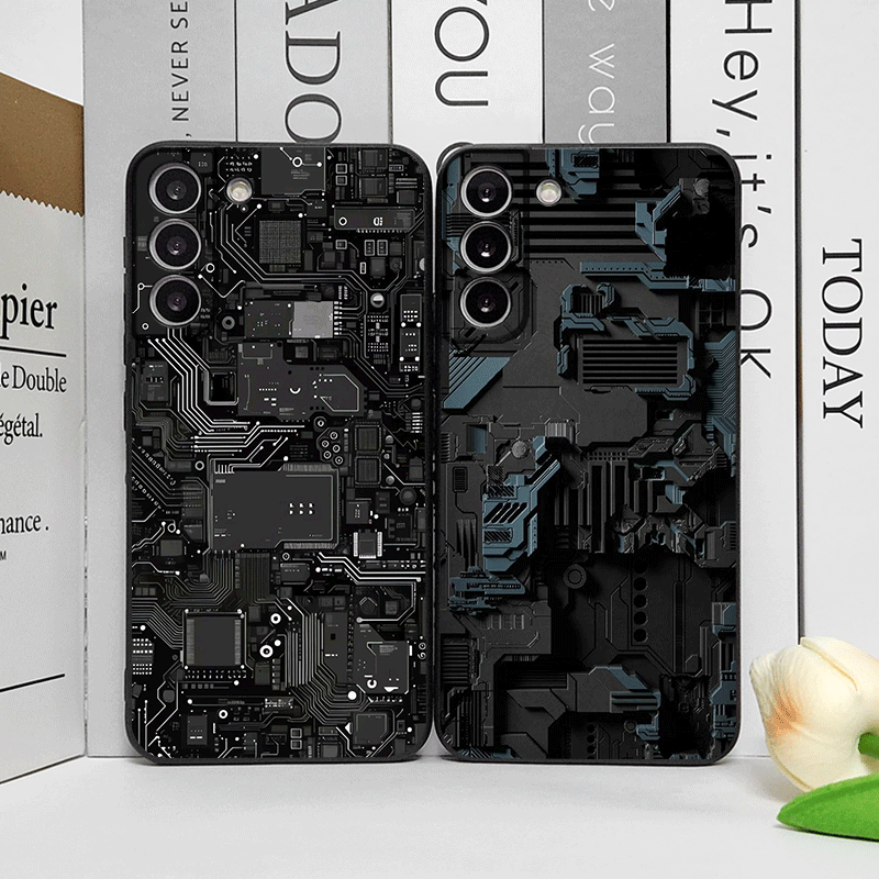 Phone Cases Realme - 2D Imitatie Printplaat Patroon Telefoon Case