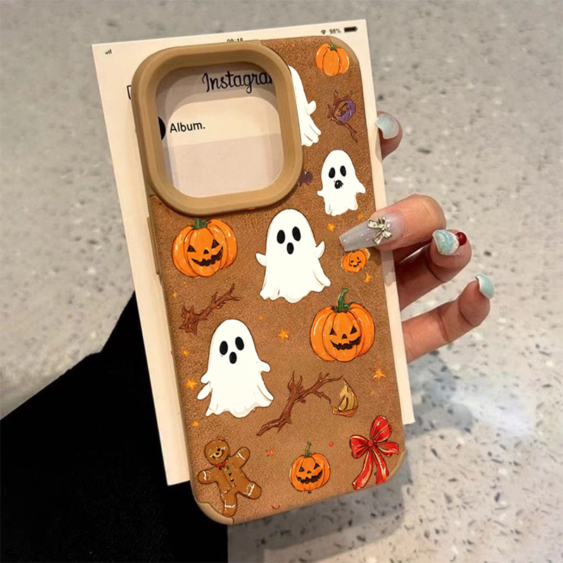 Phone Cases Online - Halloween Schattige Pompoen Spook Telefoonhoesje Voor