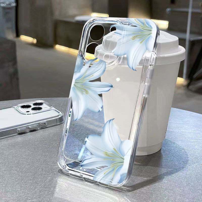 Phone Cases Online - Modevolle, exquisite witte lelie bloemen telefoonhoesje