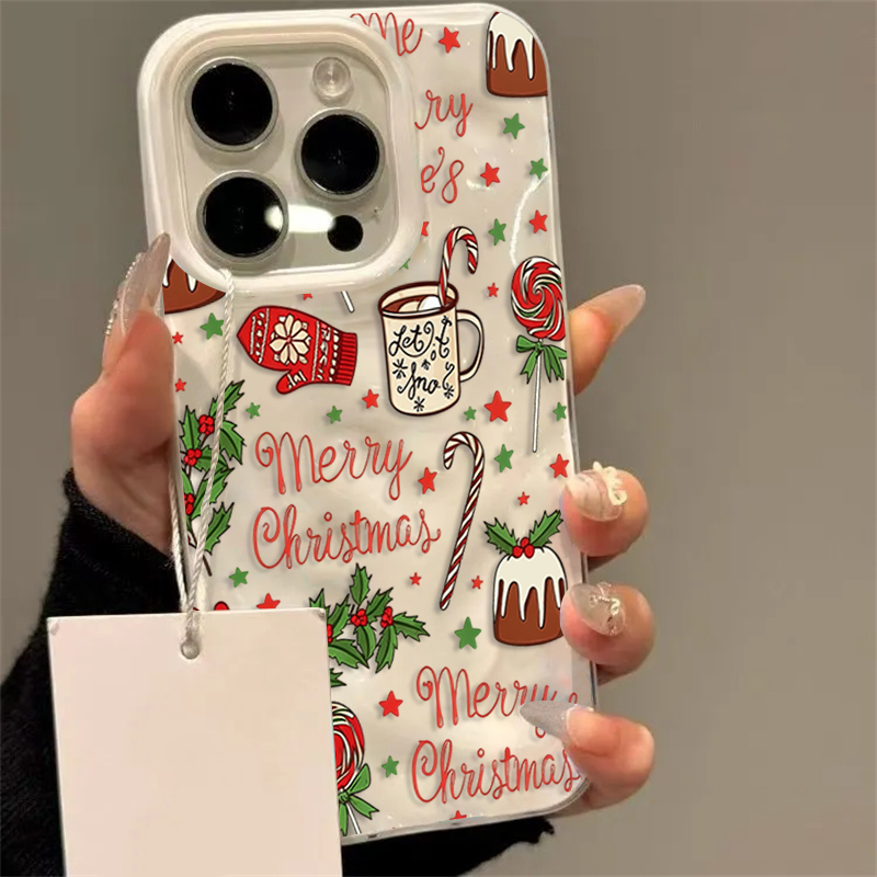 Phone Cases Cute Iphone 13 - Schattig feestelijk kerstpatroon telefoonhoesje voor iPhone