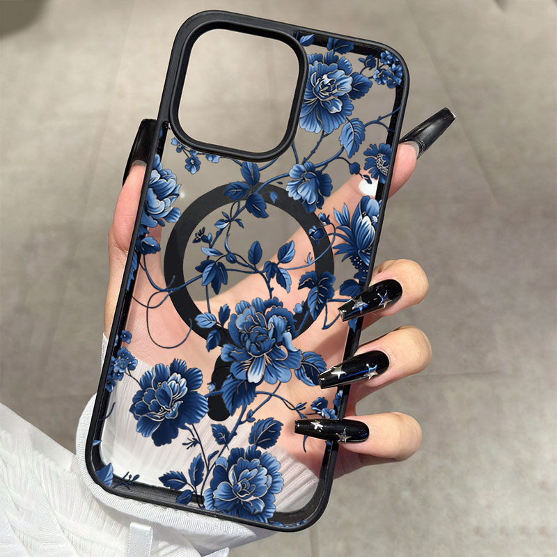 Luxe vintage blauwe bloemen ma - Phone Cases For Iphone 12 Pro Max recensie en prijs