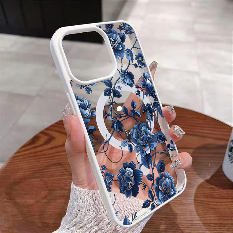 Luxe vintage blauwe bloemen ma - Phone Cases For Iphone 12 Pro Max recensie en prijs