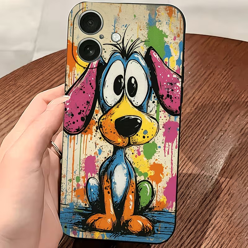 Graffiti gekleurde puppy TPU t - Phone Cases Online recensie en prijs