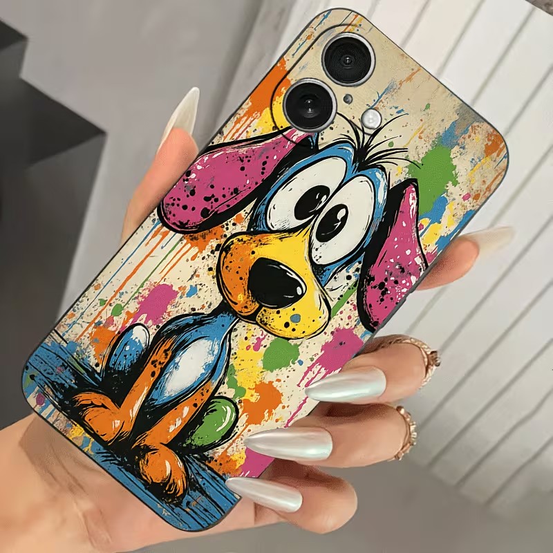Graffiti gekleurde puppy TPU t - Phone Cases Online recensie en prijs