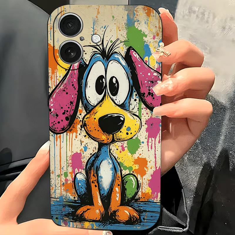 Graffiti gekleurde puppy TPU t - Phone Cases Online recensie en prijs