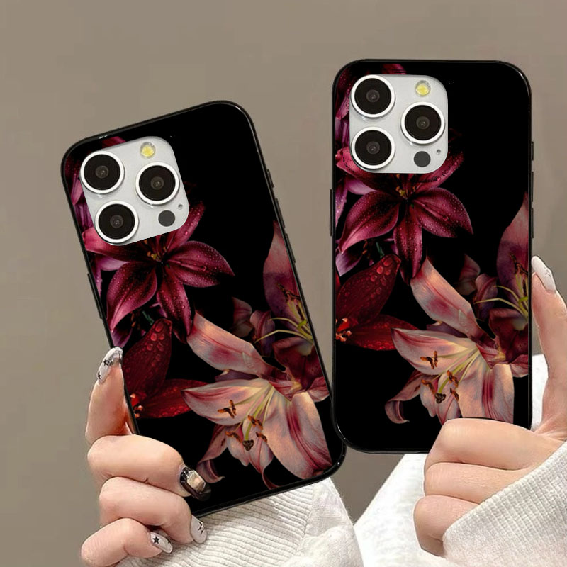 Elegant Rood Lelie Bloem Telef - Phone Cases Aesthetic recensie en prijs