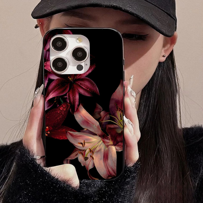 Elegant Rood Lelie Bloem Telef - Phone Cases Aesthetic recensie en prijs