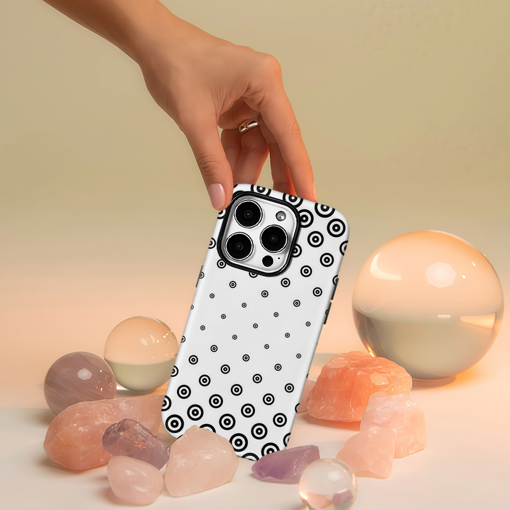 Zwart-witte Target Dot telefoo - Phone Cases Target recensie en prijs