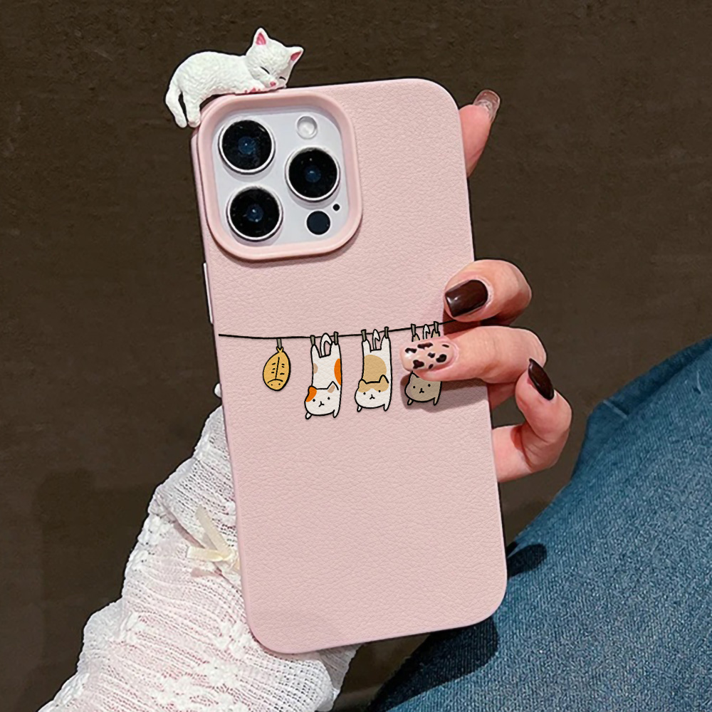 3D Leuke Cartoon Kat Lederen C - Phone Cases Cute Iphone 13 recensie en prijs
