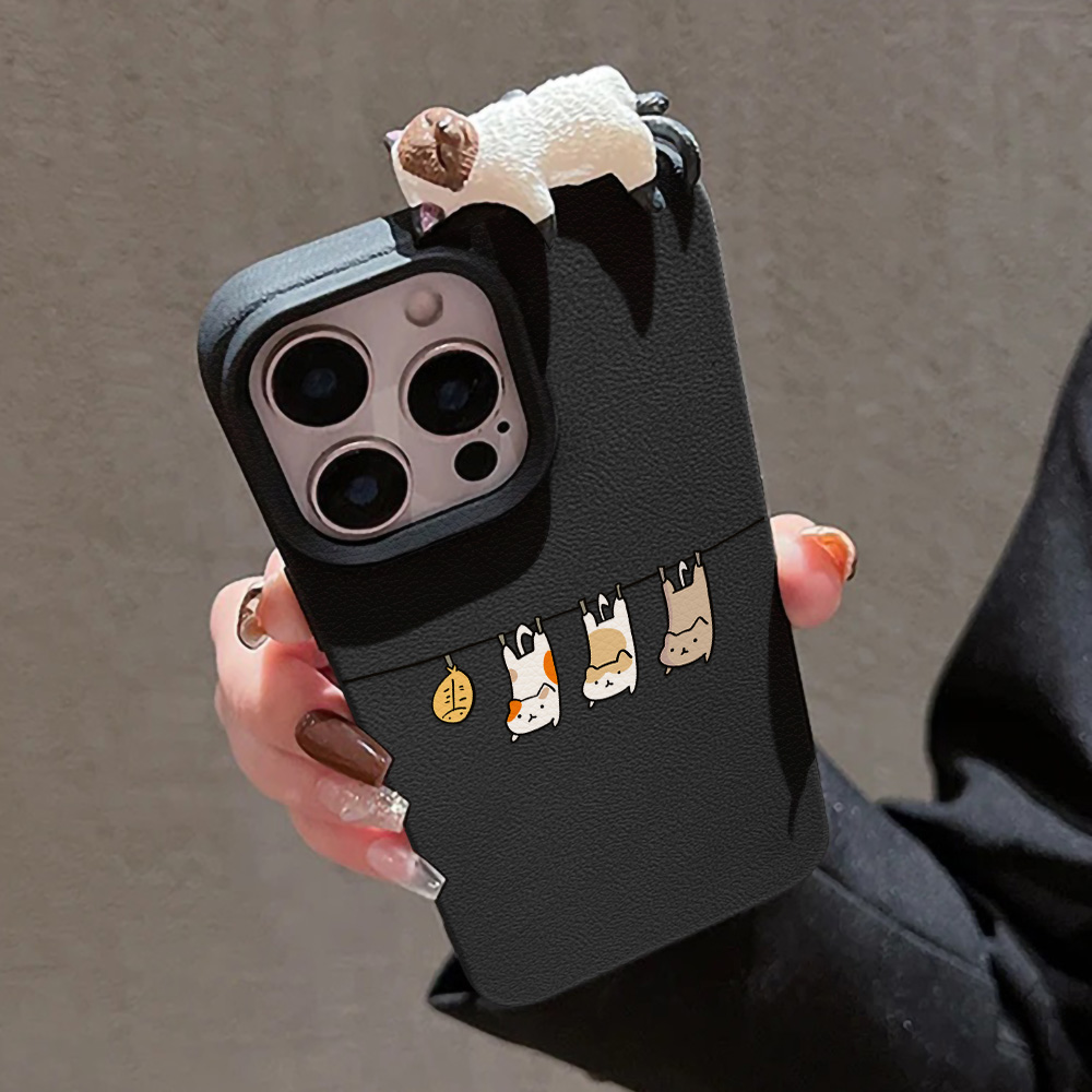 3D Leuke Cartoon Kat Lederen C - Phone Cases Cute Iphone 13 recensie en prijs