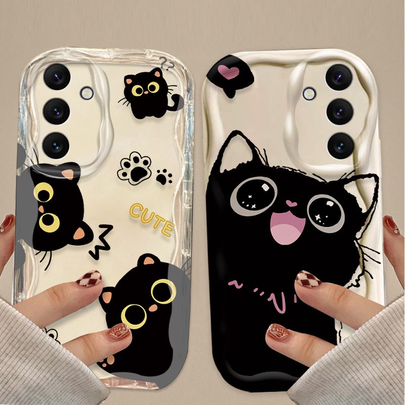 Leuke Grote Ogen Zwarte Kat Ca - Phone Cases For Samsung A14 recensie en prijs