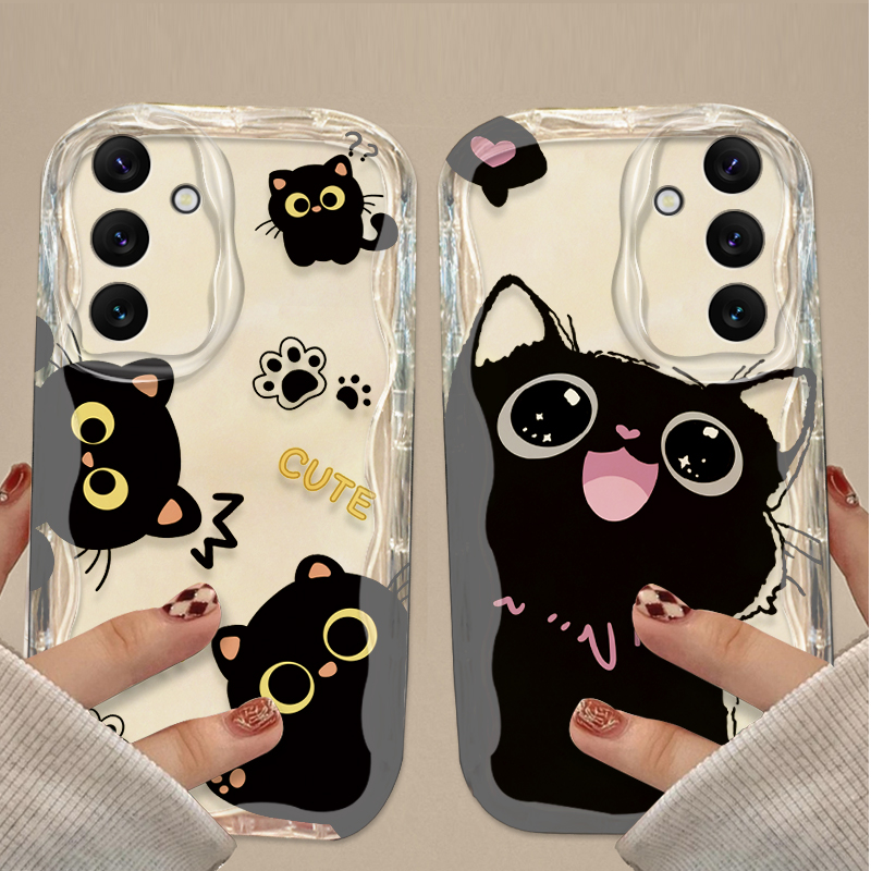 Leuke Grote Ogen Zwarte Kat Ca - Phone Cases For Samsung A14 recensie en prijs