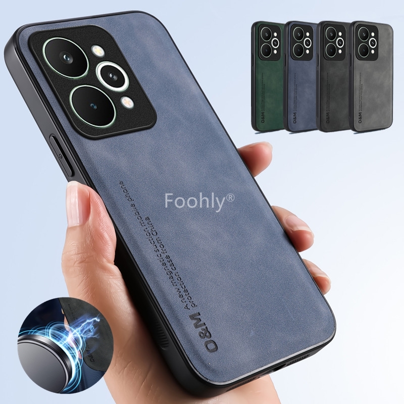 Nubuck lederen magnetische hoe - Phone Cases Realme recensie en prijs