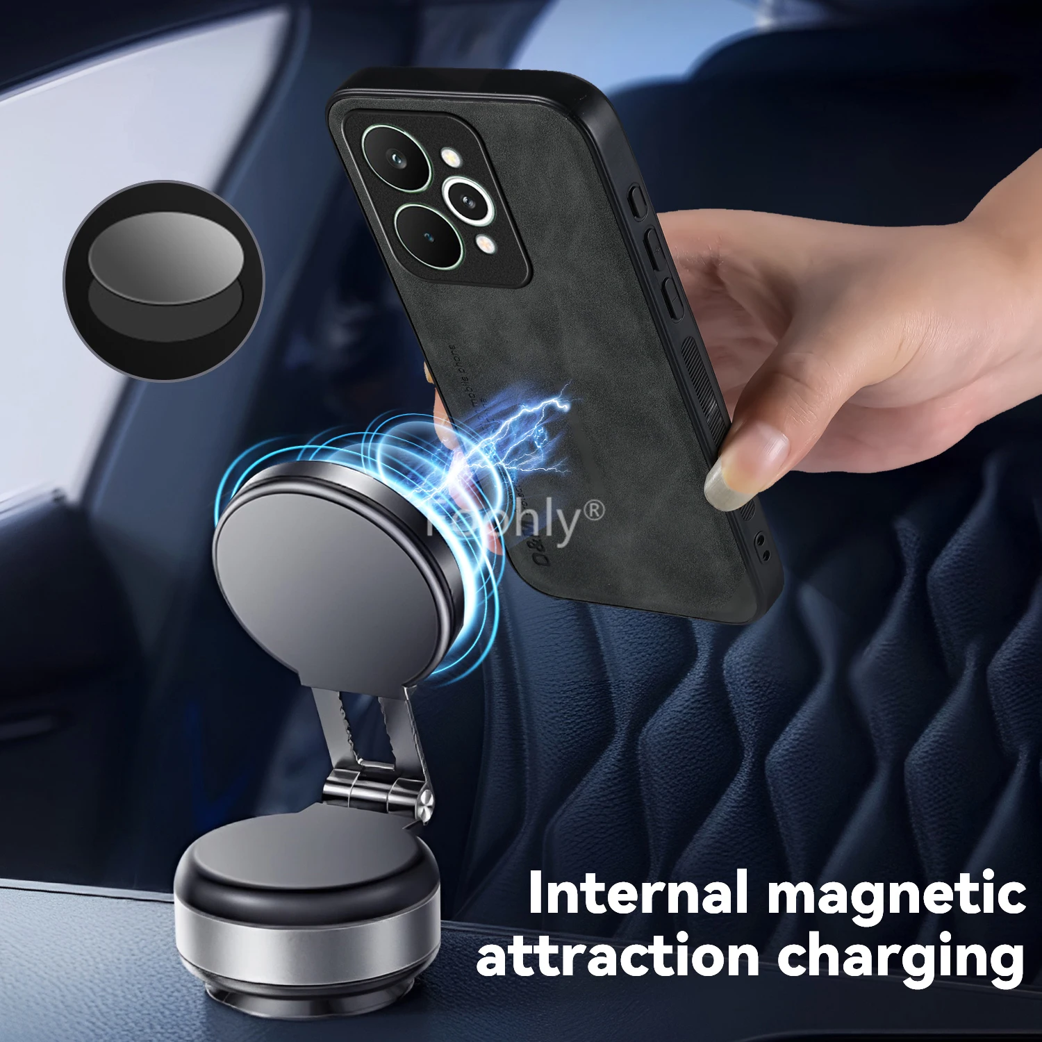 Nubuck lederen magnetische hoe - Phone Cases Realme recensie en prijs