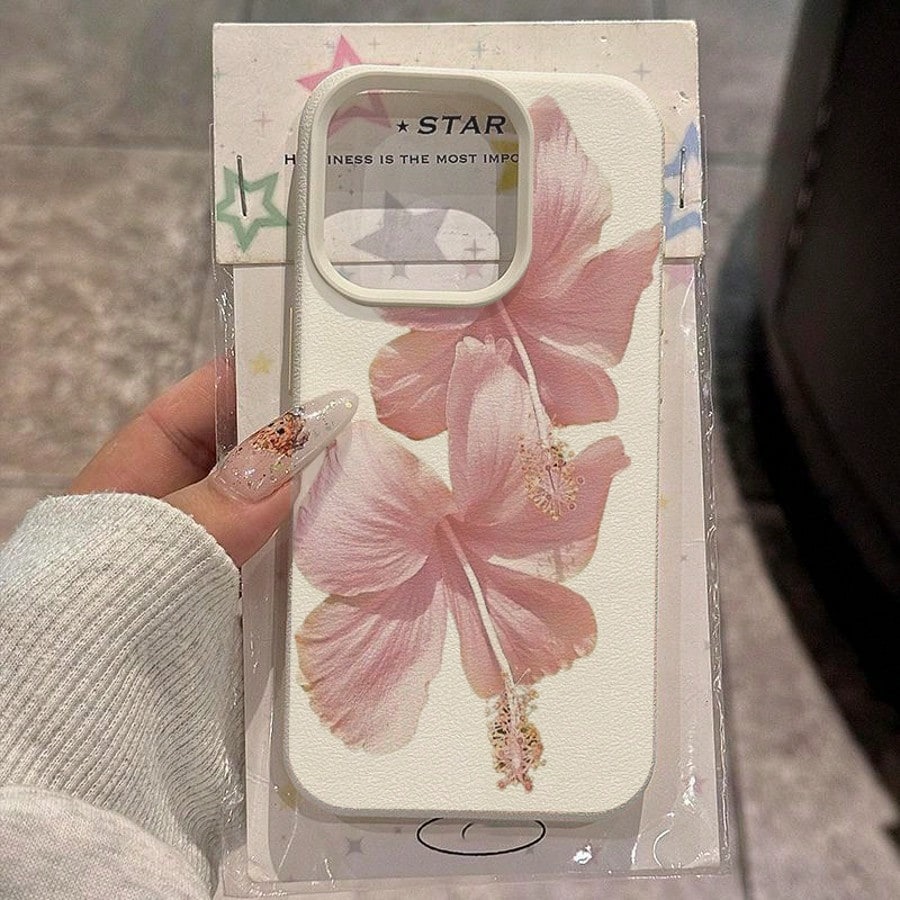 Roze Hibiscus Elegante Hoge Es - Phone Cases Aesthetic recensie en prijs