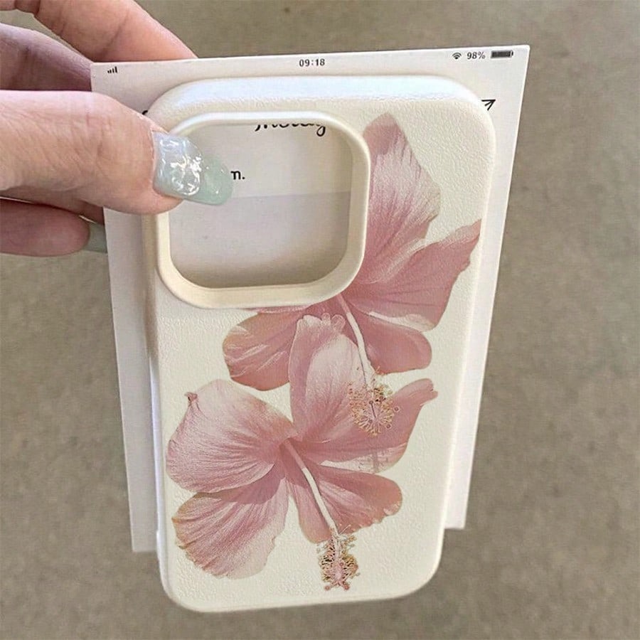 Roze Hibiscus Elegante Hoge Es - Phone Cases Aesthetic recensie en prijs