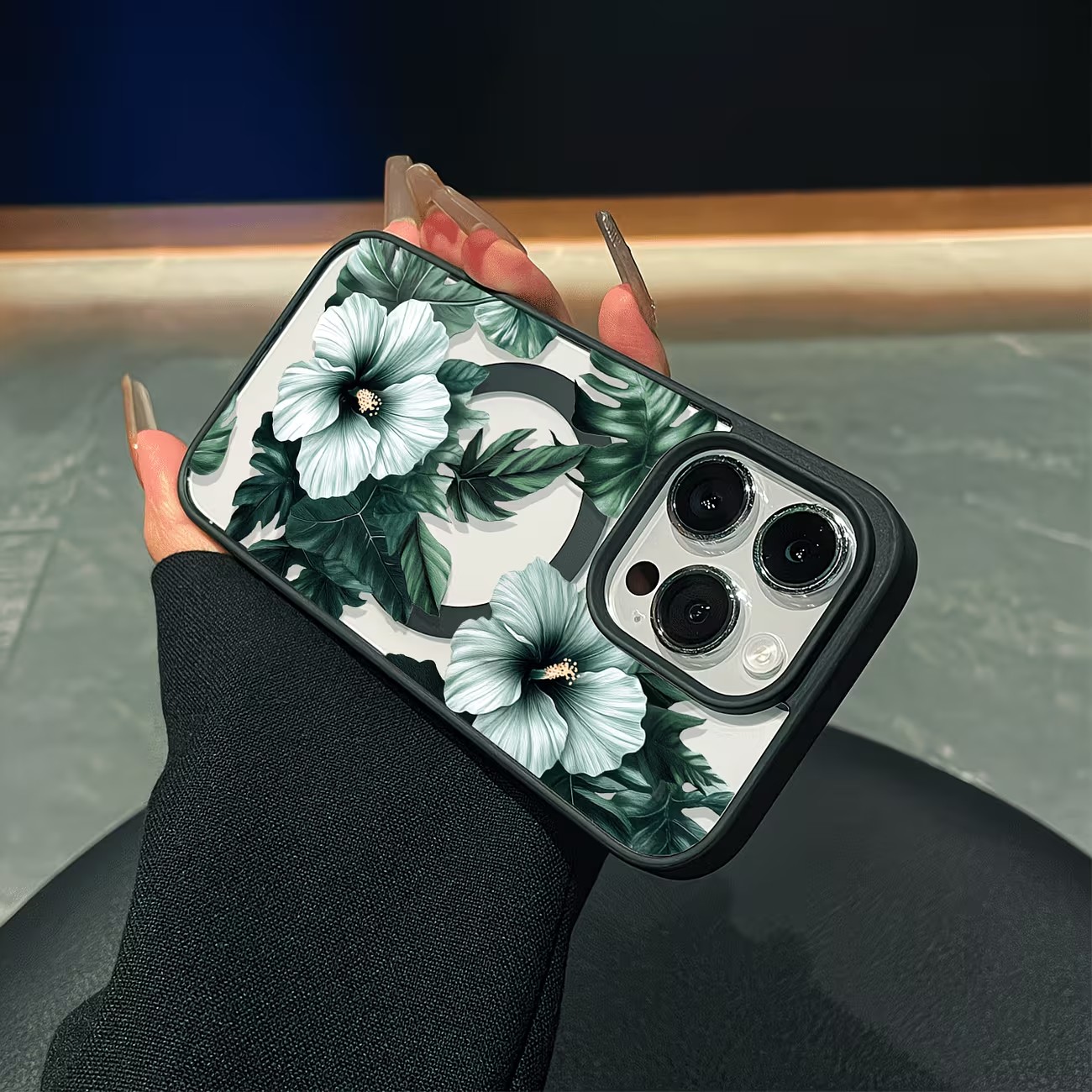 Groene bloemenprint telefoonho - Phone Cases Online recensie en prijs