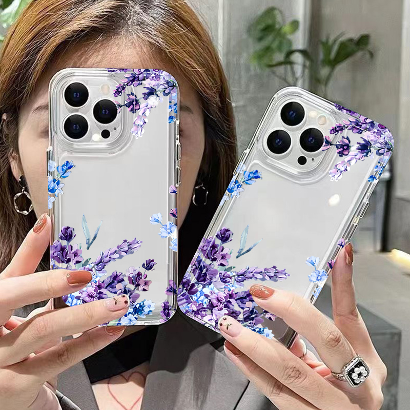 Paarse Bloem Zachte TPU Telefo - Phone Cases Online recensie en prijs