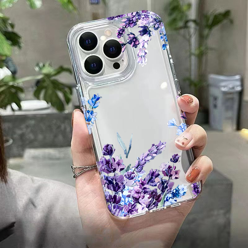 Paarse Bloem Zachte TPU Telefo - Phone Cases Online recensie en prijs